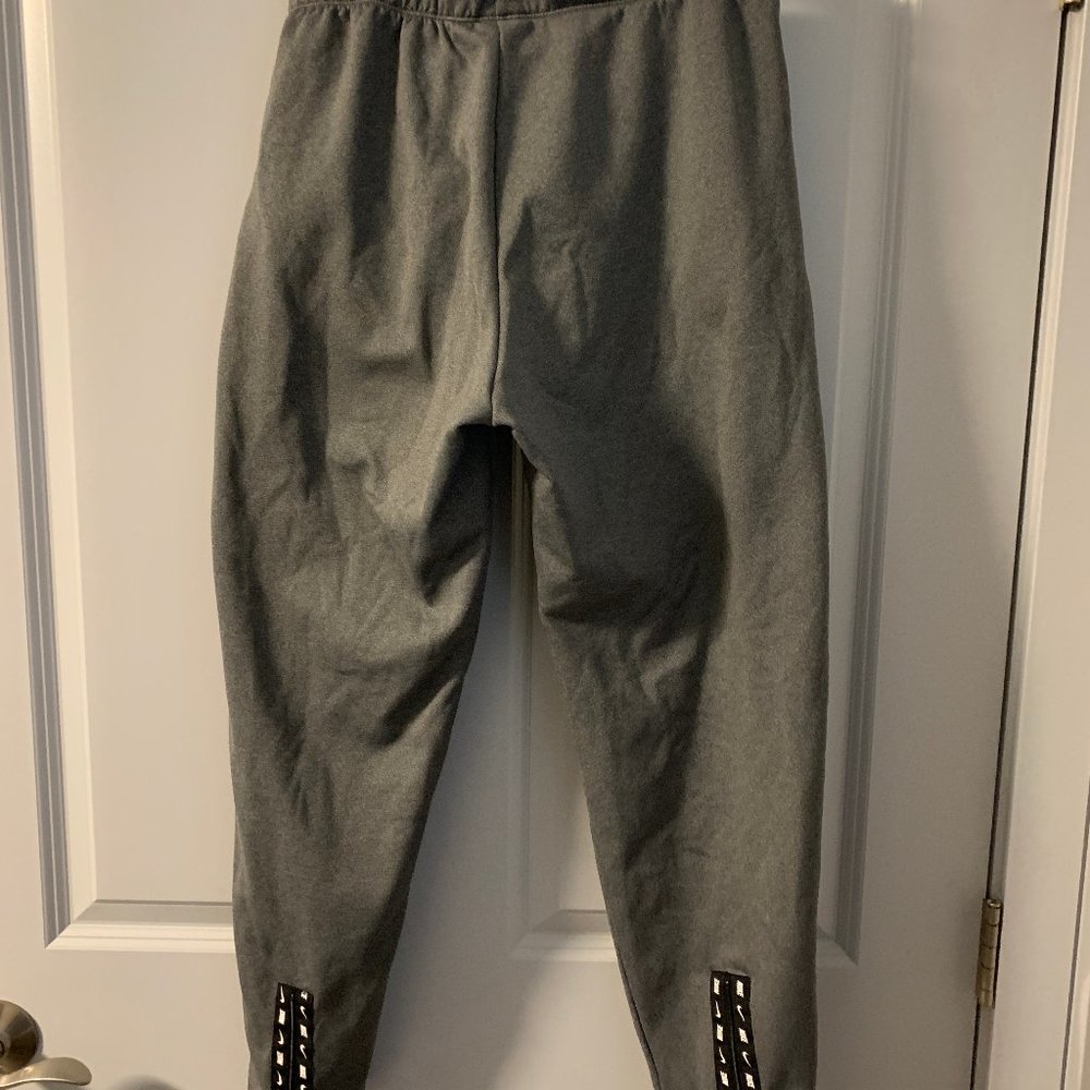 Nike Therma Fleece Gray Training Jogger, Zip Ankle with Logo, Women's M - Picture 5 of 9